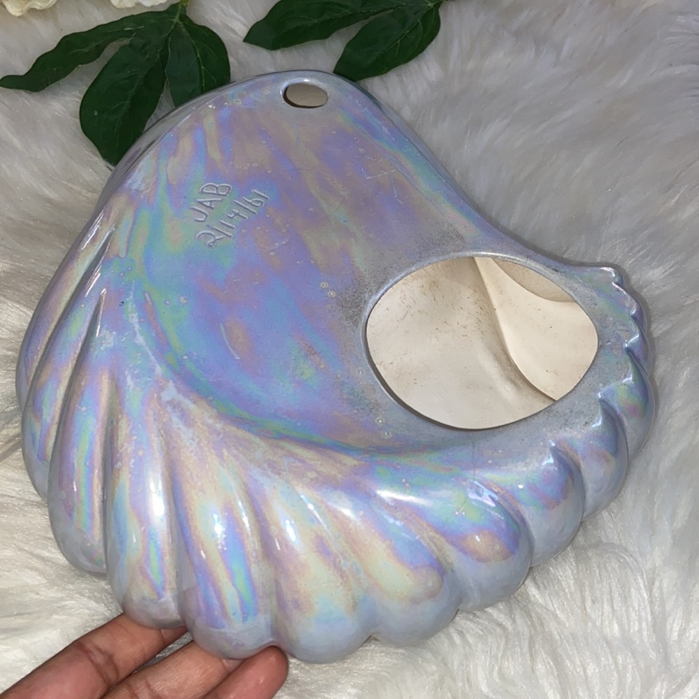 2/14/61 Unique JAB Iridescent Blue Shell Display Ceramic Tray - Picture 13 of 17
